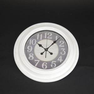 HCL10384 - White Wall Clock - 50cm