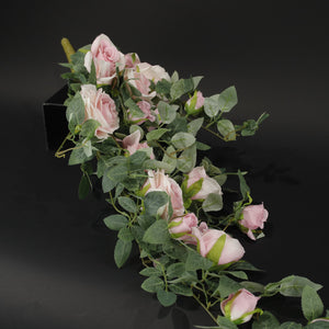 HFL10419 - Pink Hanging Rose Bush
