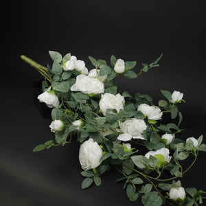HFL10425 - White Hanging Tea Roses