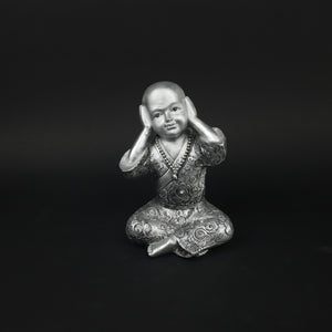 HHD10300 - Silver Hear No Evil Buddha