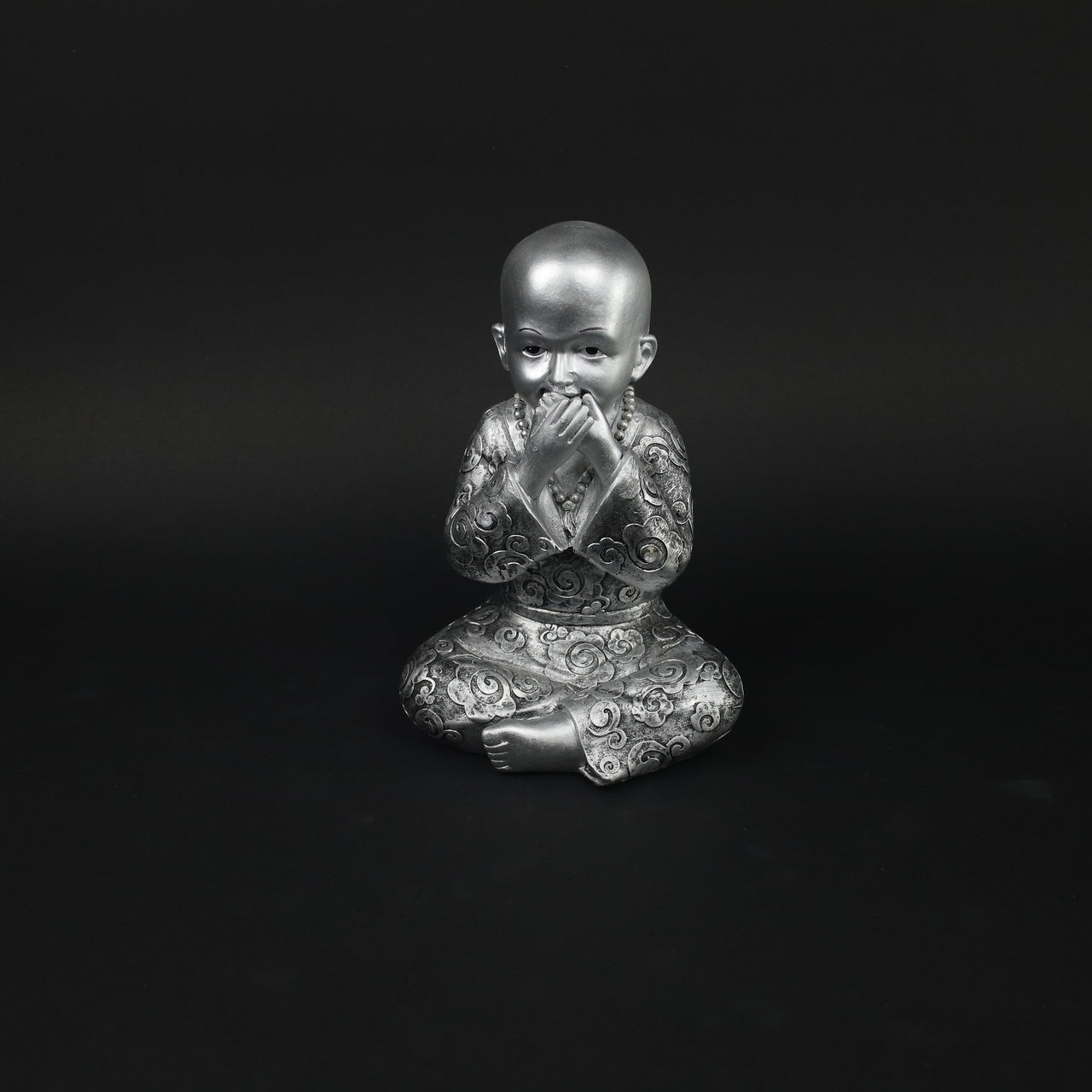 HHD10301 - Silver Speak No Evil Buddha