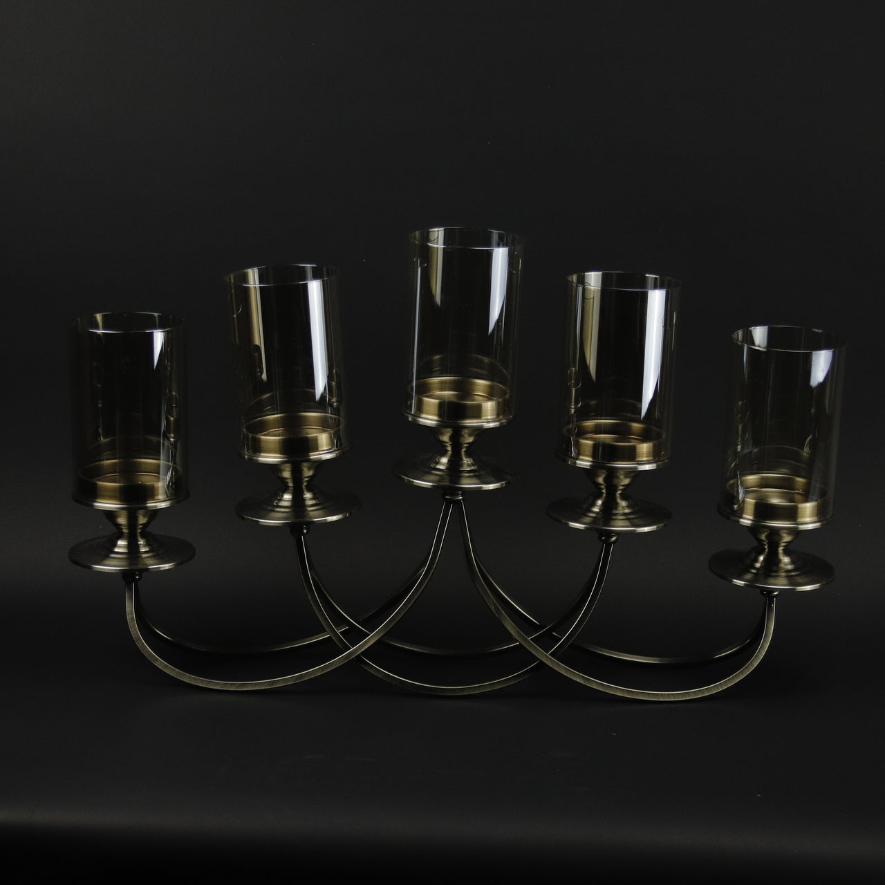 HHD10396 - Pewter 5 Candle Centrepiece
