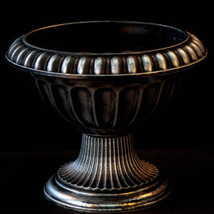 HCHD5330 - Silver Wide Pedestal Pot Medium