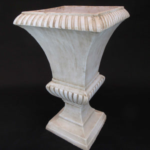 HCHD5646 - Tall Cream Square Pedestal Pot