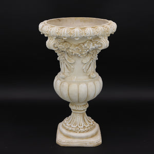 HCHD5647 - Tall Cream Grecian Pedestal Pot