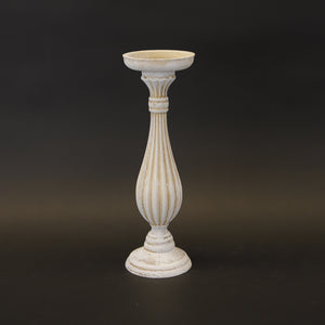 HCHD7813 - L Cream Swirl Candle Holder