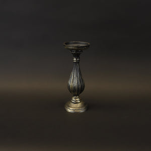 HCHD7814 - S Pewter Swirl Candle Holder