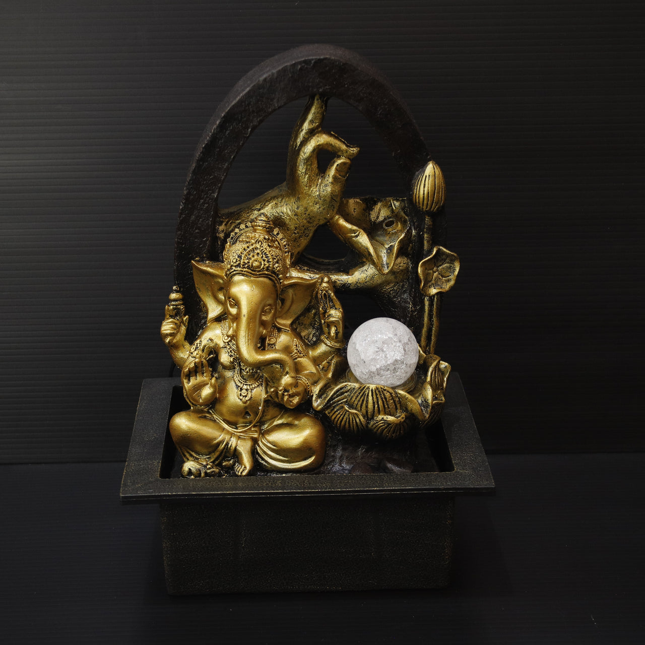 HCFT7856 - Silver Ganesh Fountain