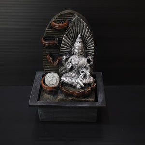 HCFT9971 - Silver Peaceful Buddha Fountain
