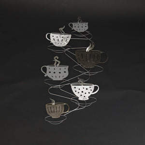 HCHD8474 - Brown/White Coffee Wall Art