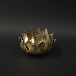 HCHD9210 - M Gold Lotus Candle Holder