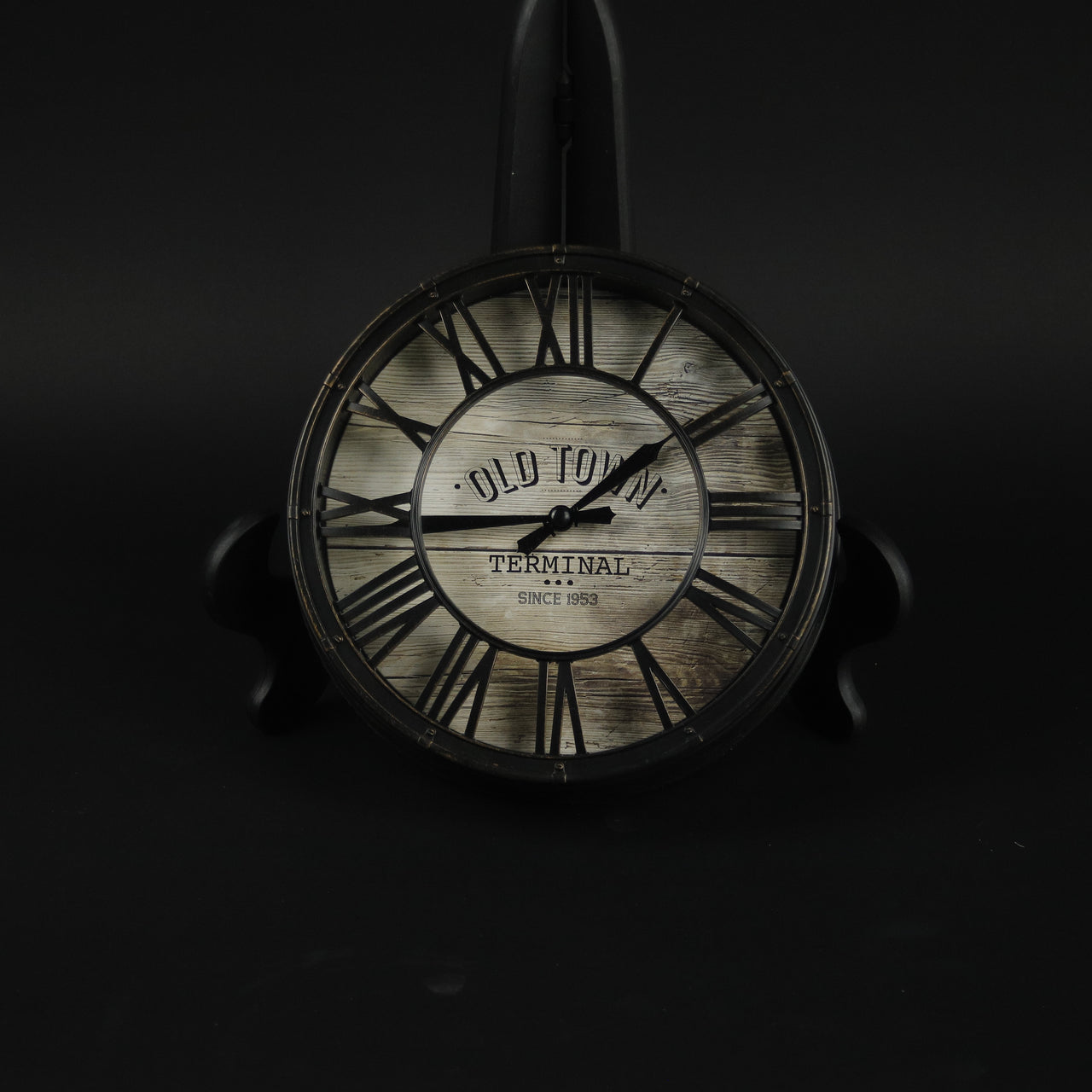HCL10385 - Black Wall Clock - 21cm