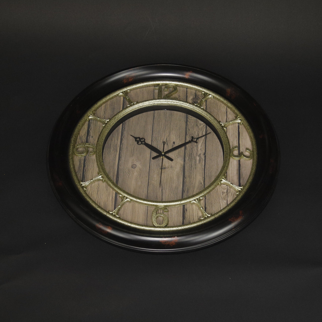 HCL11186 - Brown/Gold Wall Clock