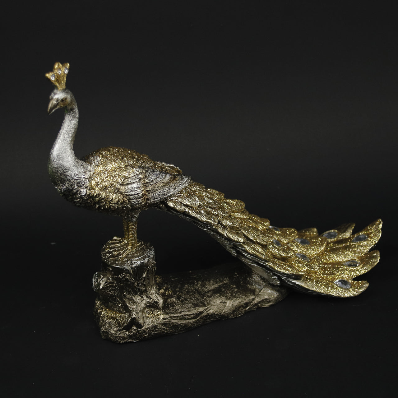 HHD10000 - Gold Peacock Facing Right
