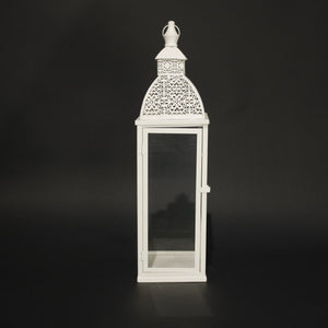 HHD10249 - L White Paisley Lantern