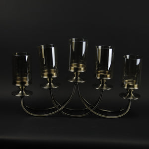 HHD10396 - Pewter 5 Candle Centrepiece