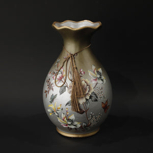 HHD11037 - Silver Bronze Mulberry Classic Vase