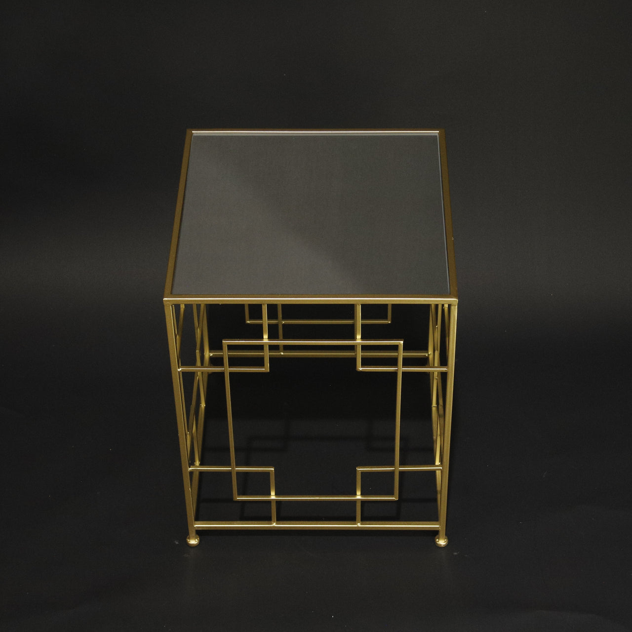 HHD11134 - M Gold Rectangular Side Table