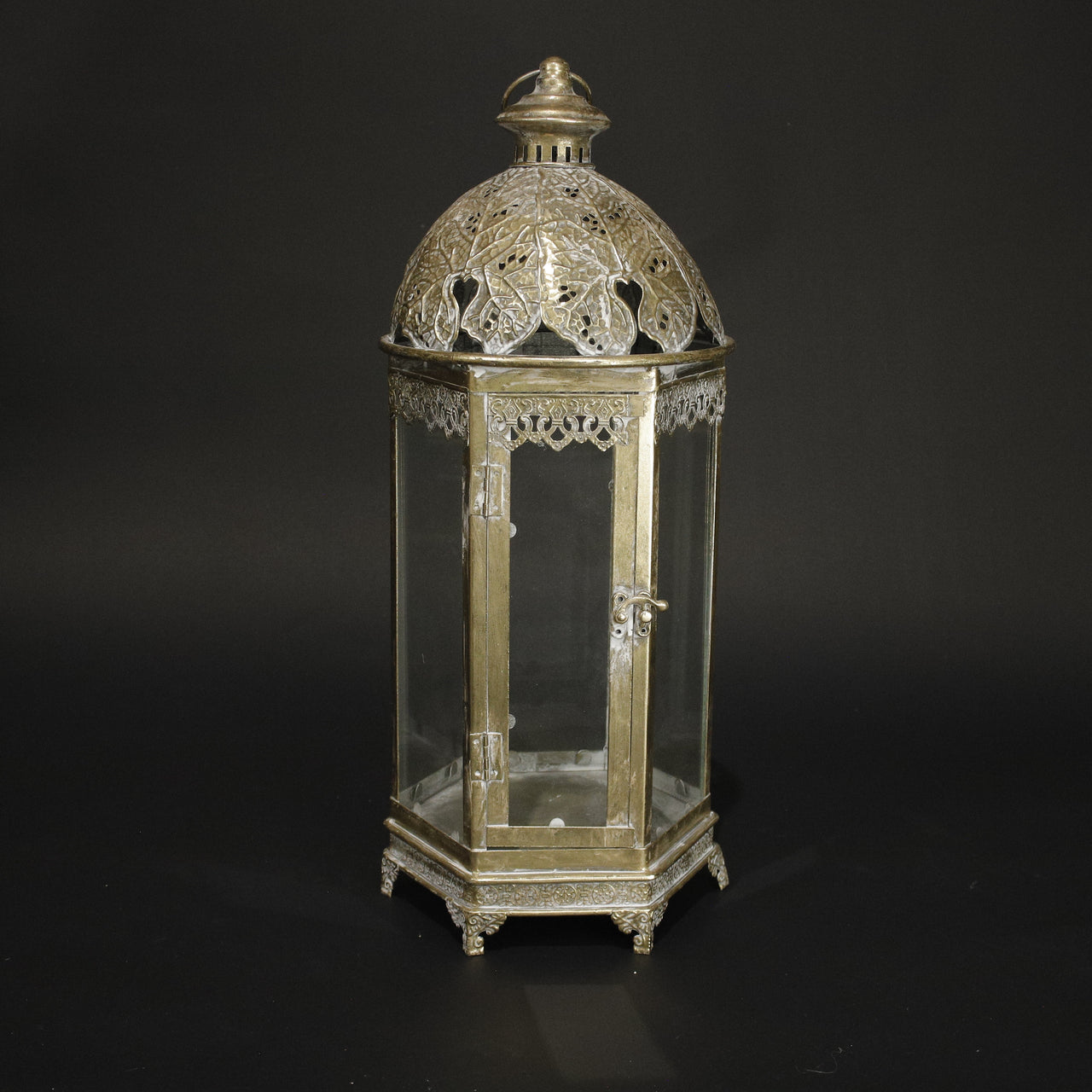 HHD11140 - Gold Antique Hexagon Lantern