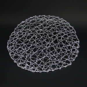 HKE10001 - Silver Round Lacey Placemat