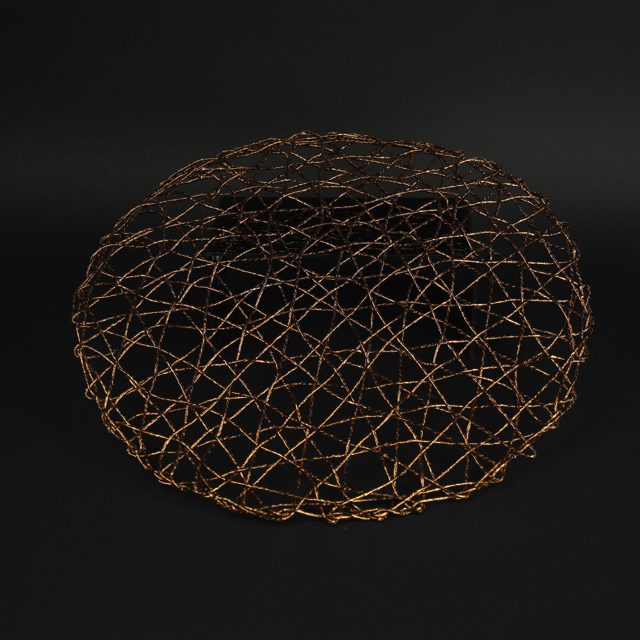 HKE10003 - Brown Round Lacey Placemat