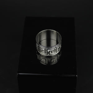 HKE10051 - Silver Aztec Napkin Ring