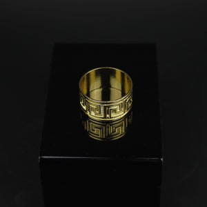 HKE10052 - Gold Aztec Napkin Ring