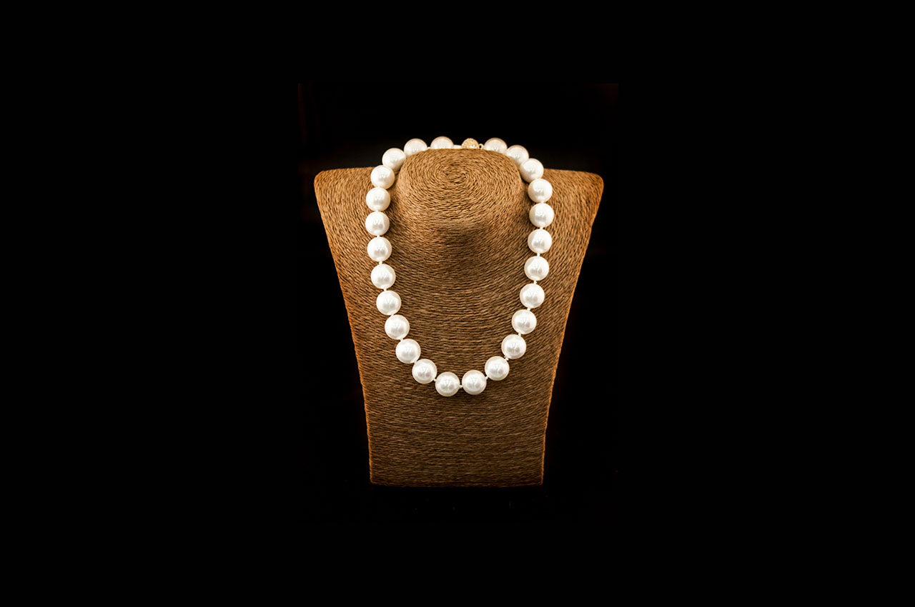 6600NE053 - Cream Crushed Pearl Necklace
