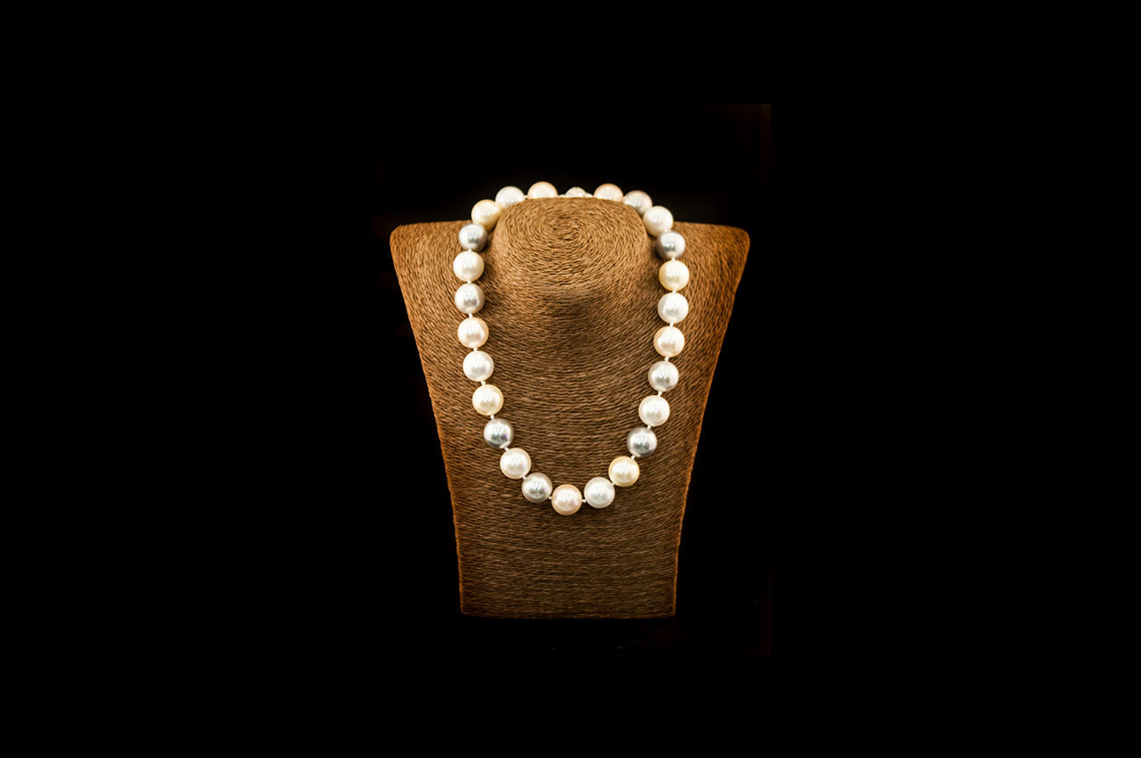 6600NE055 - Mixed Crushed Pearl Necklace