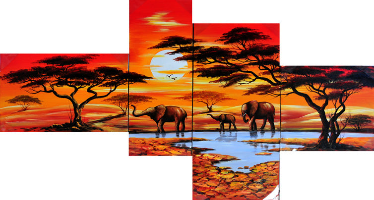ANTT19608 - Triptych Original Oil Painting