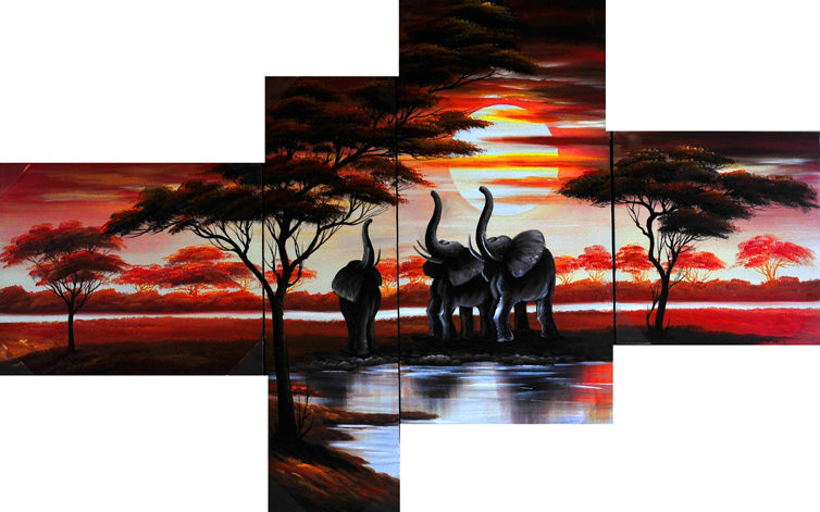 ANTT19611 - Triptych Original Oil Painting
