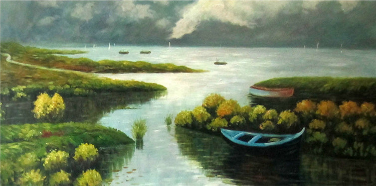 BB5014700 - 24"x48" Original Oil Painting