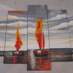 BBTT20488 - Triptych Original Oil Painting