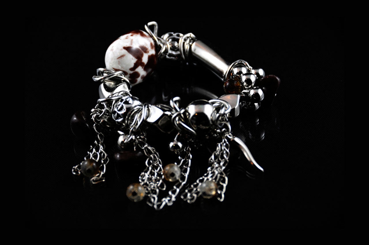 CDBR1492 - Stone Charm Bracelet