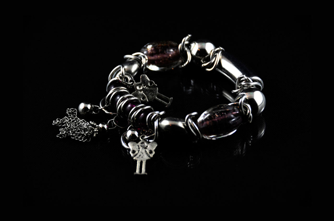 CDBR1496 - Stone Charm Bracelet