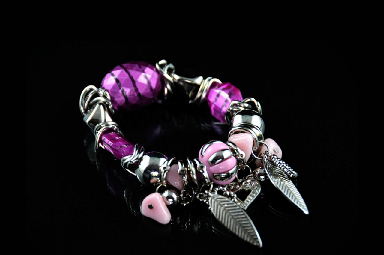 CDBR1514 - Stone Charm Bracelet