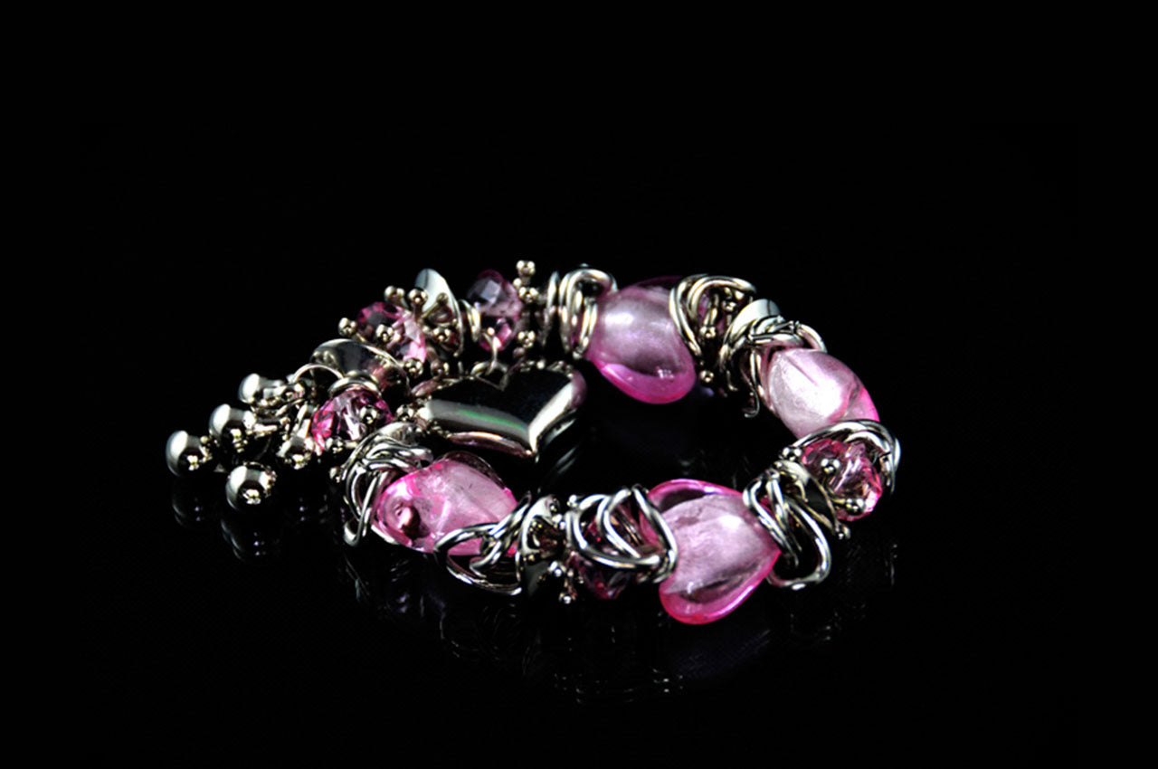 CDBR1518 - Stone Charm Bracelet