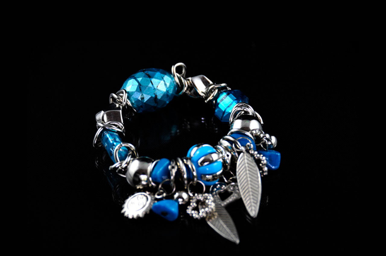 CDBR1519 - Stone Charm Bracelet