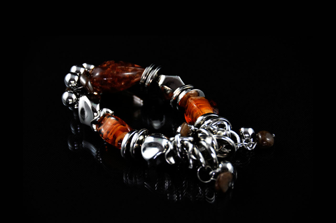 CDBR1522 - Stone Charm Bracelet