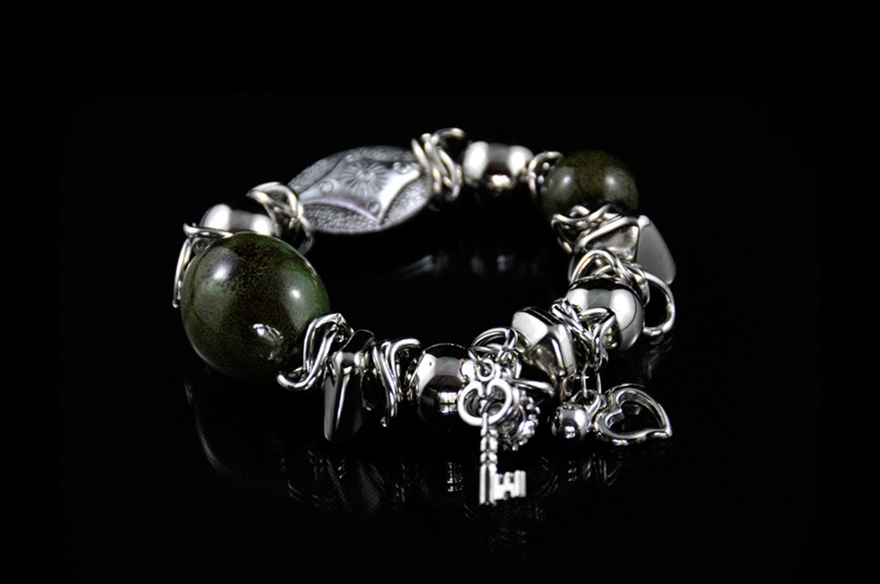 CDBR1525 - Stone Charm Bracelet