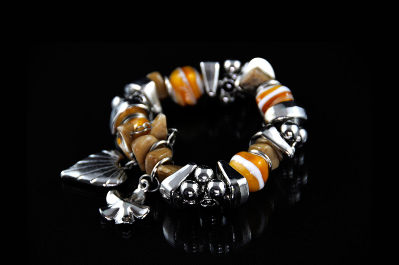 CDBR1528 - Stone Charm Bracelet