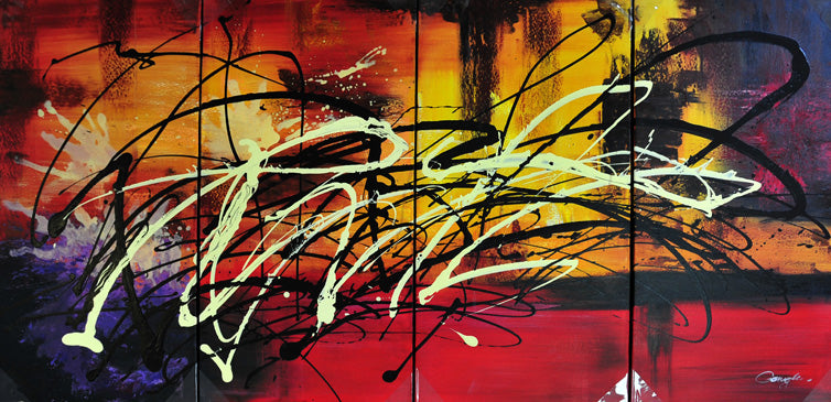 CTTT19590 - Triptych Original Oil Painting