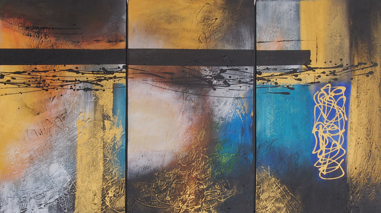CTTT20456 - Triptych Original Oil Painting
