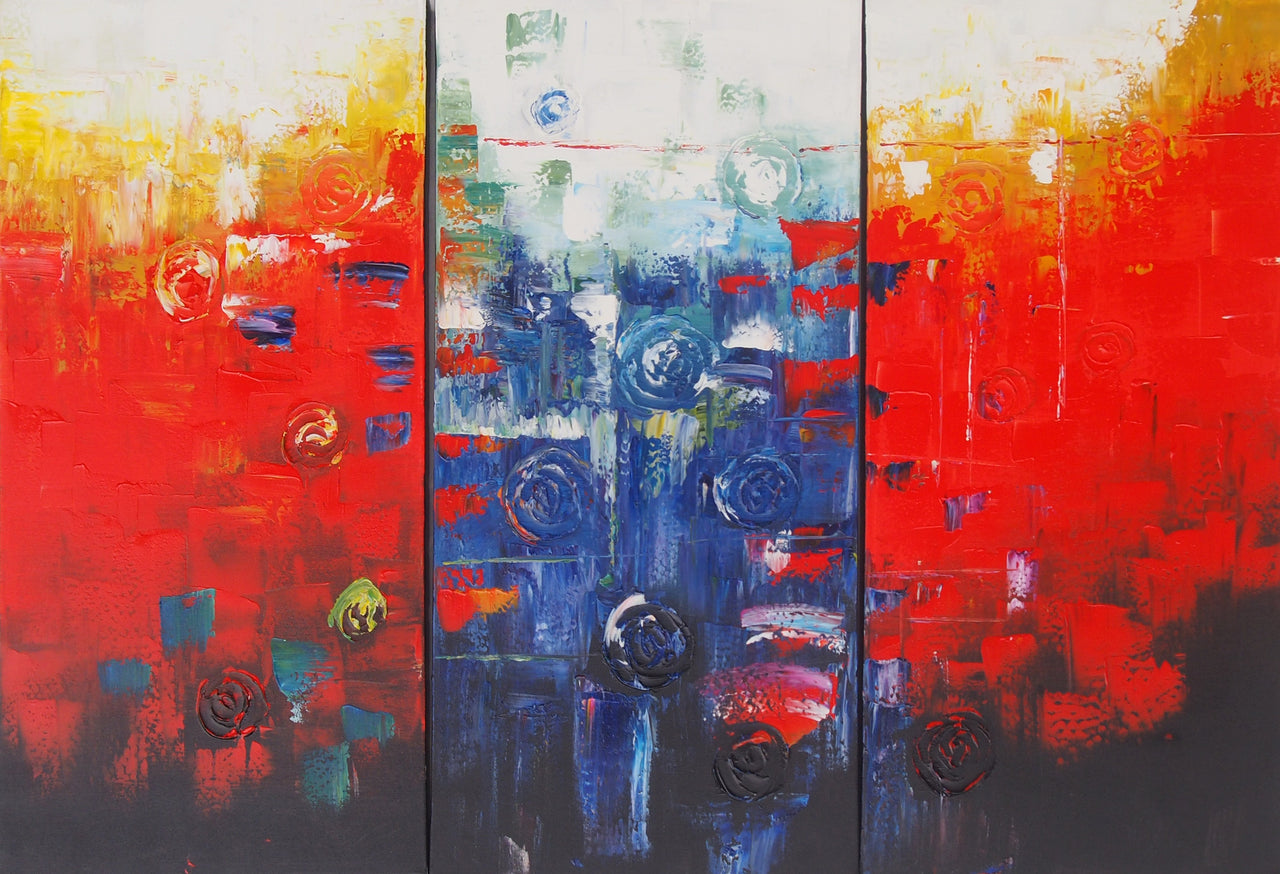 CTTT20480 - Triptych Original Oil Painting