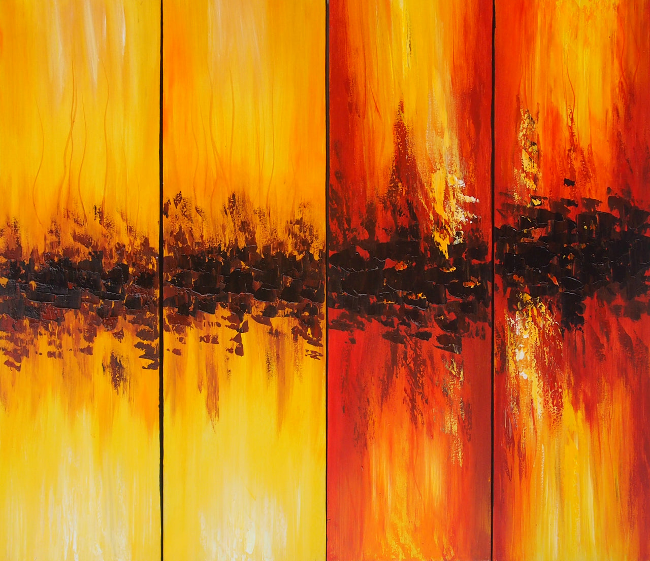 CTTT20502 - Triptych Original Oil Painting