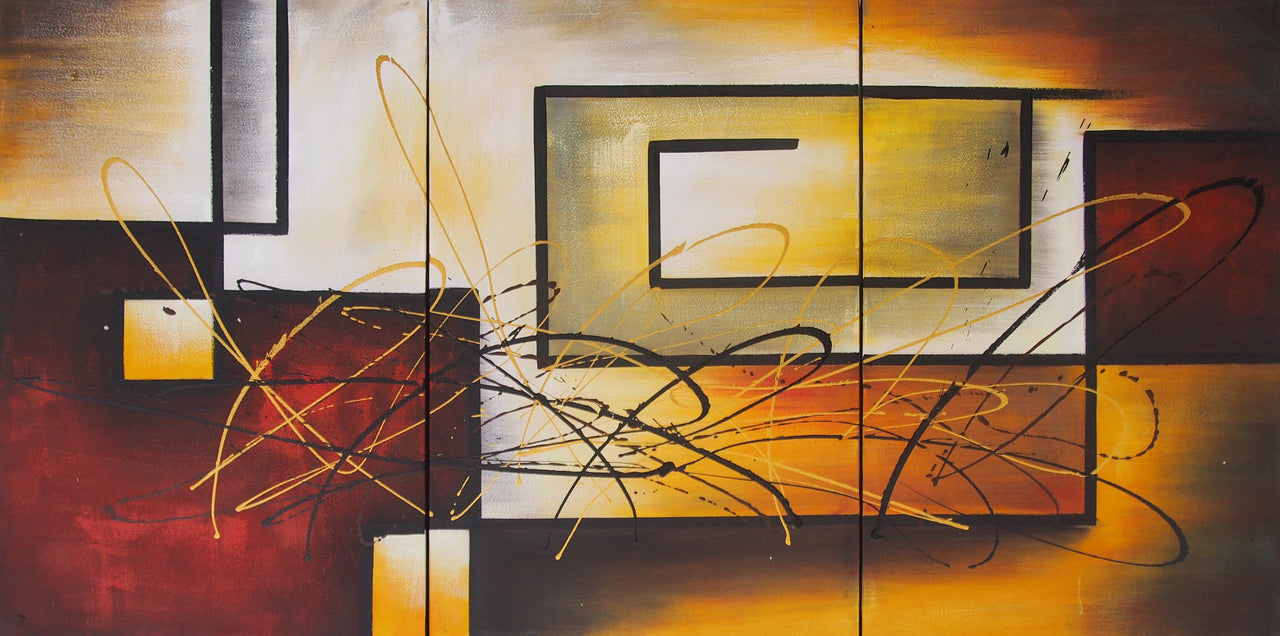 CTTT20534 - Triptych Original Oil Painting