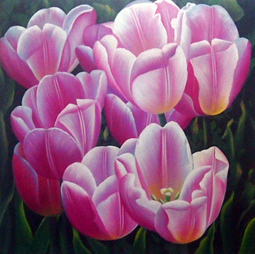 FL3318282 - 32"x32" Original Oil Painting