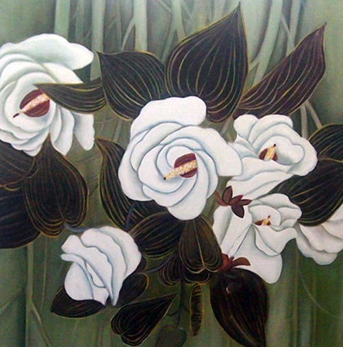 FL3318284 - 32"x32" Original Oil Painting