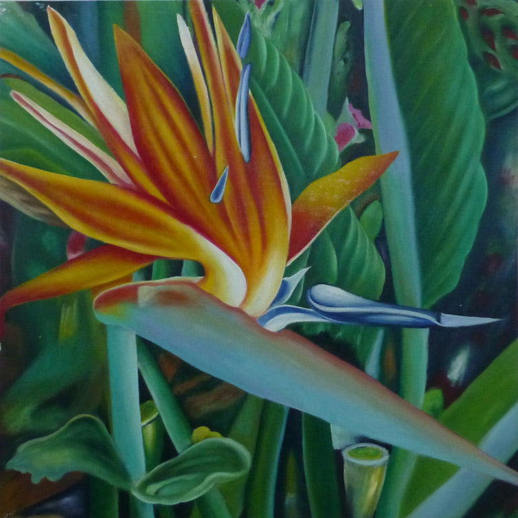 FL4011149 - 40"x40" Original Oil Painting