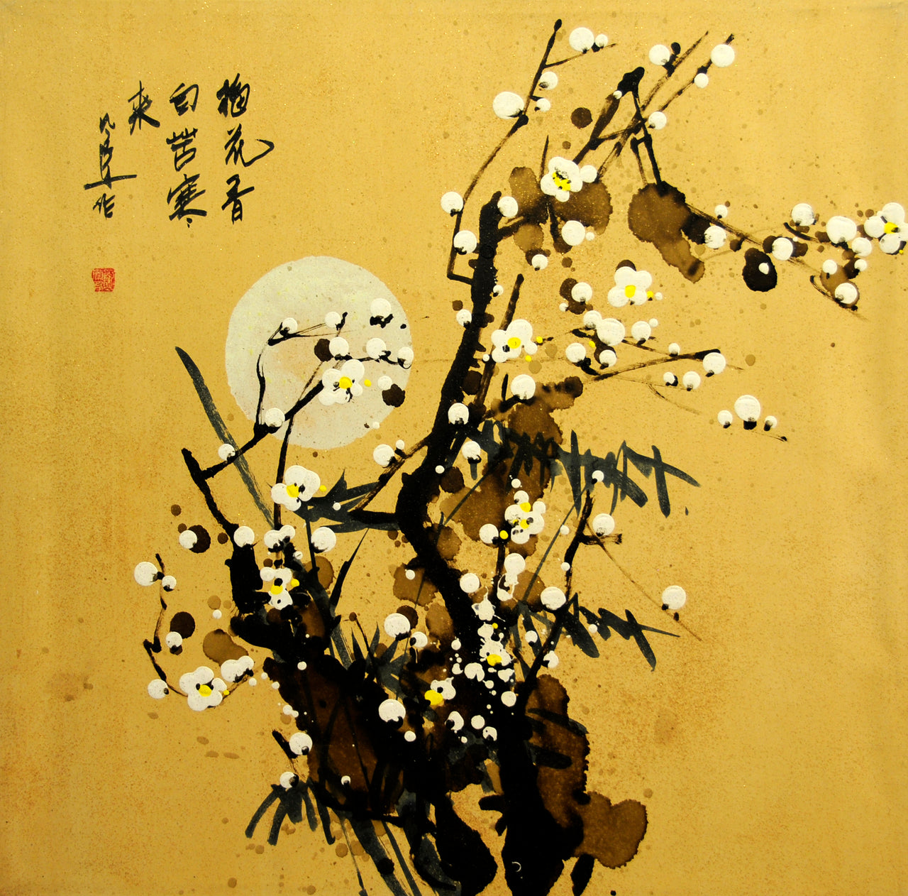 FL4014255 - 40"x40" Original Oil Painting